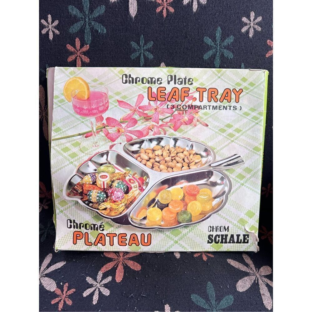 Vintage Serving Tray with Box 1970s